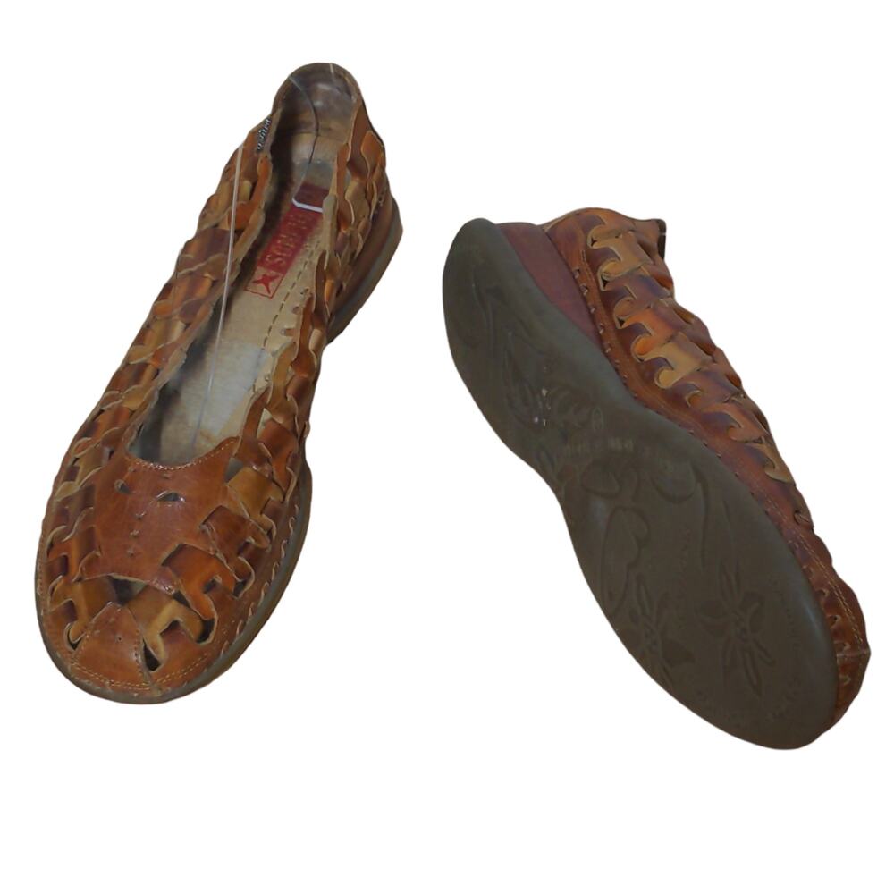 Pikolinos Brown Flats Chain Link Woven Ballet - Size 36 (US 5.5-6)